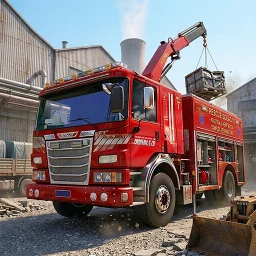 Fire Truck 3D Rescue Sim Games 图标